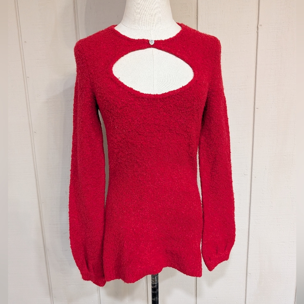 Y2K Moda Int. Red Cut Out Knit‎ Sweater